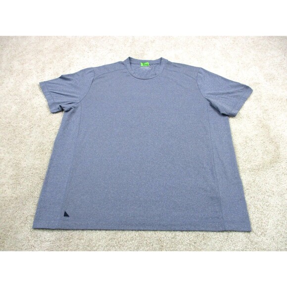 UNTUCKit Shirt Mens Extra Large XL Blue Stretch Short Sleeve Crew Neck Casual - Picture 1 of 12